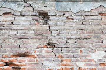 cracked concrete vintage brick wall background