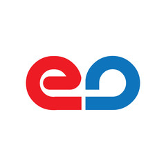 Initial Letter ED EN Rounded Lowercase Logo