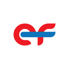 Initial Letter EF Rounded Lowercase Logo