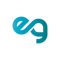 Initial Letter EG Rounded Lowercase Logo