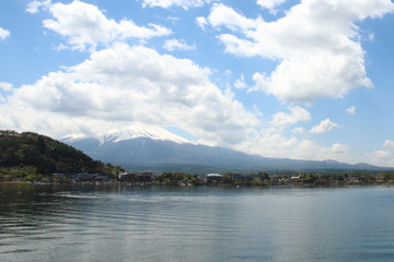 Fototapeta na wymiar Mt.Fuji at Lake Kawaguchiko - Yamanash