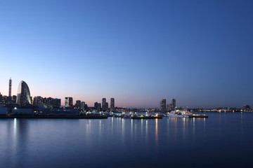 Obraz premium Japan skyline at Yokohama city