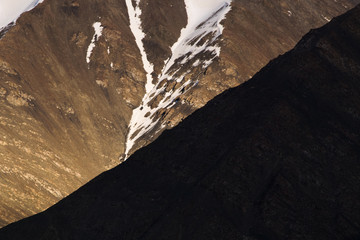 Snow mountain at Leh ladakh on Markha valley trek route, India