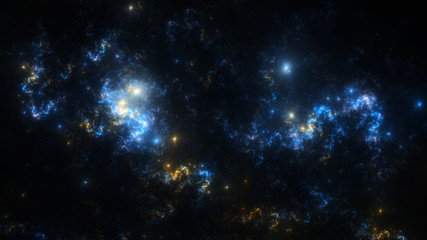 Obraz na płótnie Canvas Abstract fractal illustration looks like galaxies