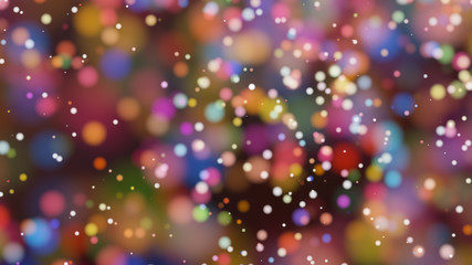 Beautiful colorful bokeh blurred background defocused lights