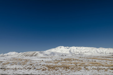 Journey from Christchurch to Lake Tekapo will go through patches of greener land before start...
