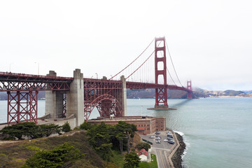Golden Gate Bridge and San Francisco Bay.