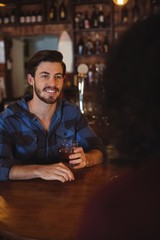 Friends interacting with each other 