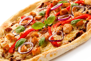 Pizza with chicken