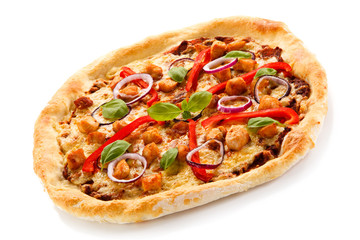 Pizza with chicken