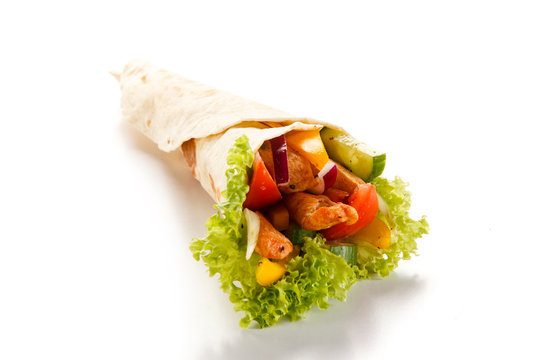 Tortilla wraps - meat and vegetables