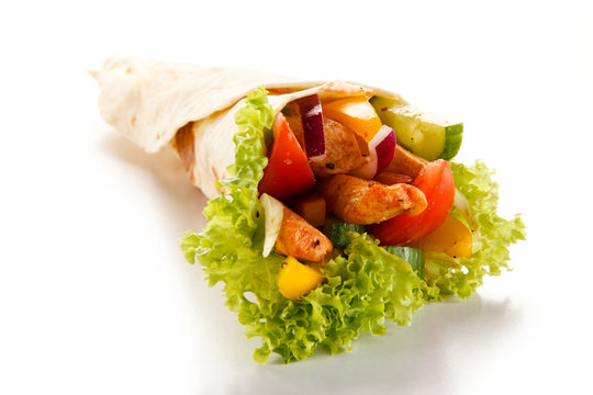 Tortilla wraps - meat and vegetables