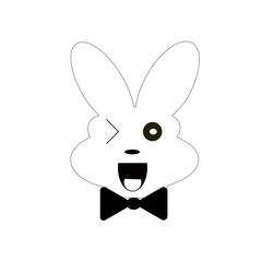 Cute Bunny black and White