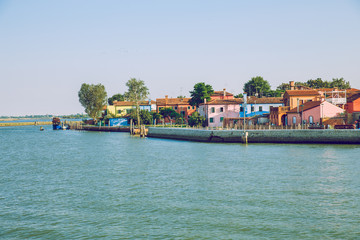 Burano, Italy, 2016, Street view. Old city and boats. It's a travel photo, when I walk around city.