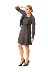 Businesswoman see something interesting 