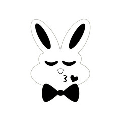 Cute Bunny black and White