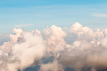 colorful dramatic sky with cloud at sunset