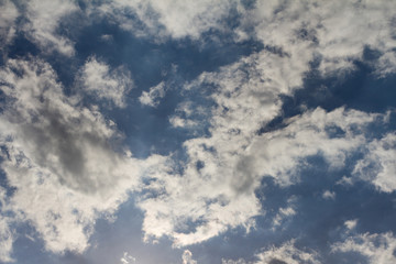 Blue Sky with the Cloud Background