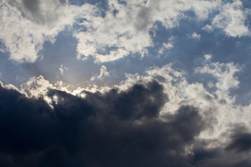 Blue Sky with the Cloud Background