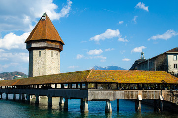 Chapel bridge in Luzern, Switzerland
