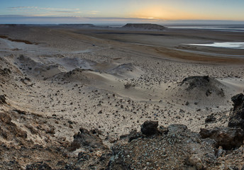 Sahara by sunrise, panorama