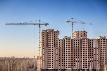 Construction of new modern houses, Saint-Petersburg, Russia