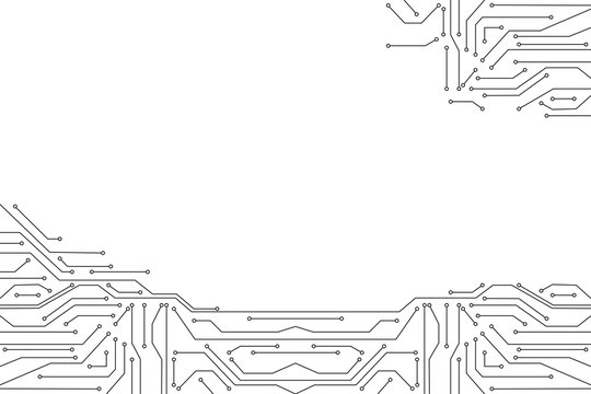 Vector micro chip, micro scheme elements design. Abstract technology, IT thematic background. Future technologies background 