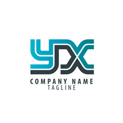 Initial Letter YX Linked Design Logo