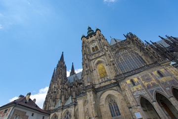 Fototapeta na wymiar Panoramic view to the St. Vitus cathedral