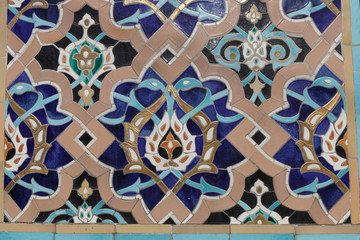 Sacred geometry on the wall of the mosque