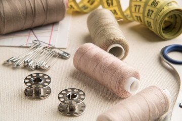 Sewing accessories close-up