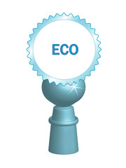Blue eco symbol