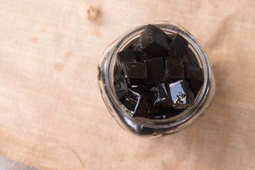 Grass jelly or vegetable jelly