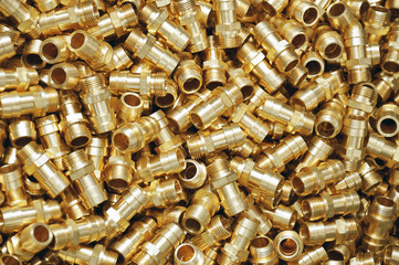 Brass fittings accessories background