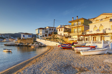 Kokkari village on Samos island, Greece.