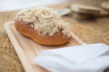 Dried shredded pork bread with mayonnaise