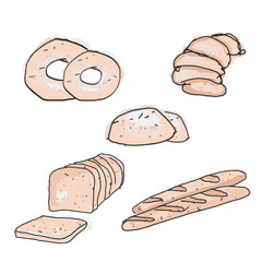 Bread set vector