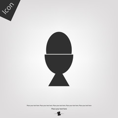 Egg in cup vector icon