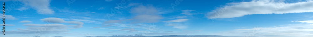 Wall mural blue sky background with clouds