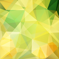 Abstract polygonal vector background. Geometric vector illustration. Creative design template. Yellow, green colors.