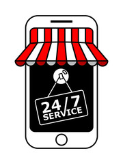 Web shopping round the clock due to smartphone