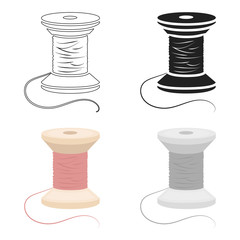 Spool of thread icon of vector illustration for web and mobile