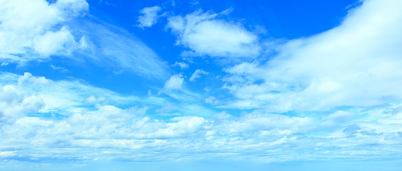 Blue sky background with clouds