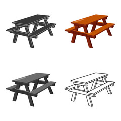 Bench icon of vector illustration for web and mobile - 146096878