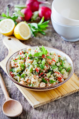 Homemade Refreshing Quinoa And Vegetables Salad