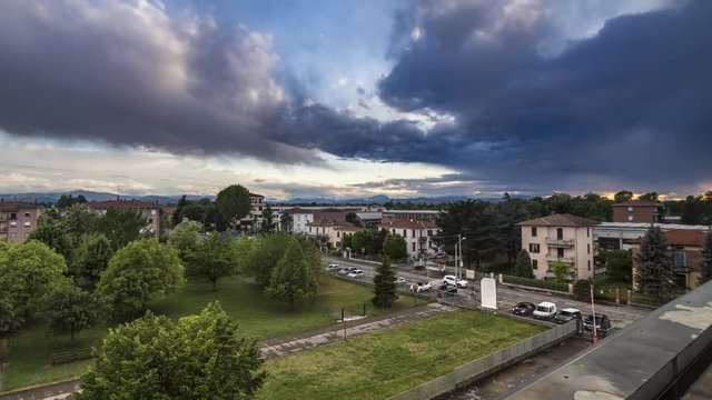 4K Timelapse Holy Grail Cloudy Day to Night Sunset at Parma Italy