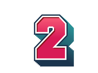 2th celebration event number for poster or invitation