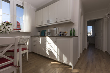 Küche in einer Ferienwohnung