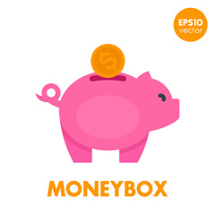 moneybox icon on white