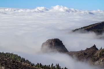 Clouds in the mountains